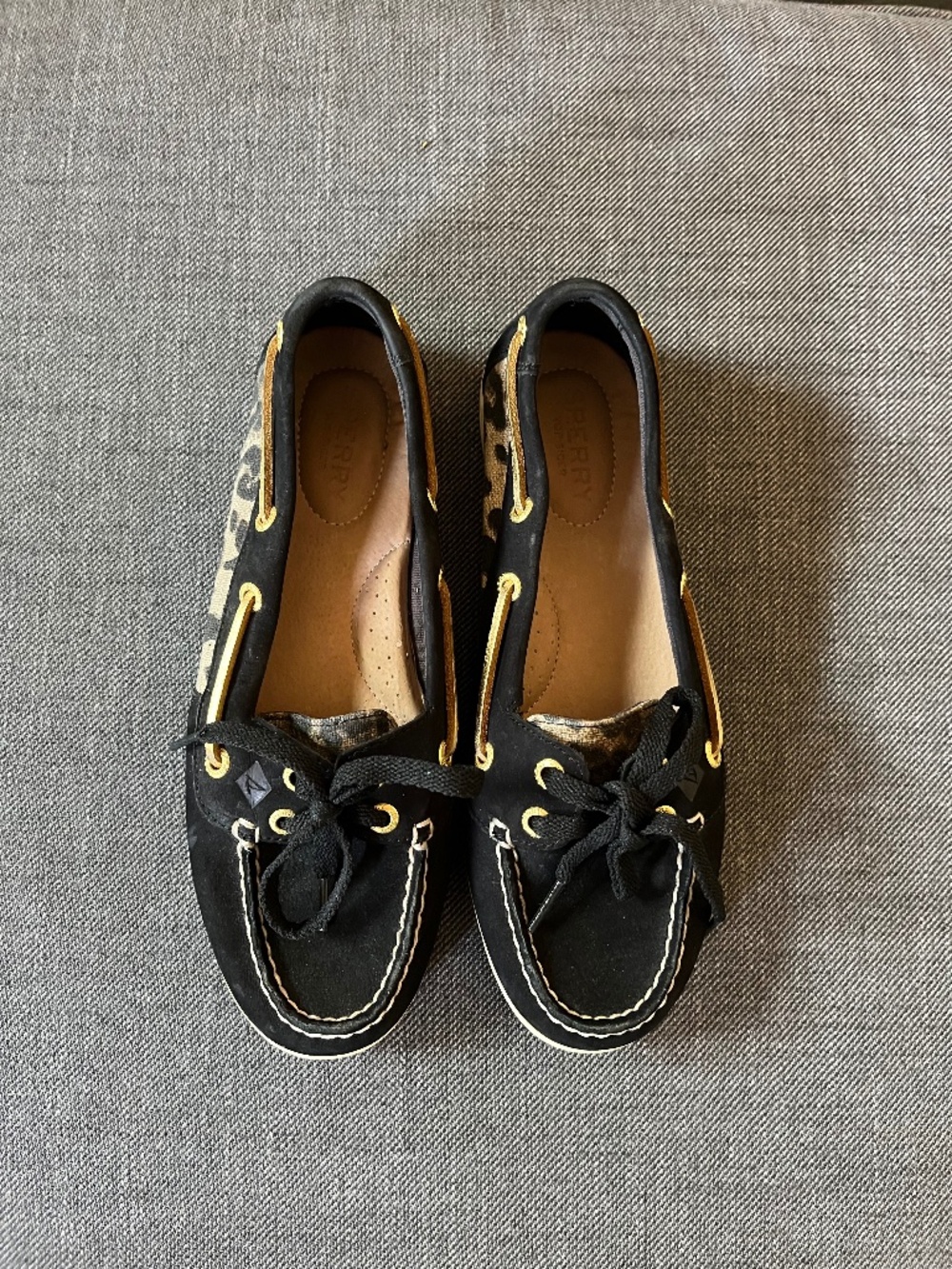 Sperry Angelfish Leopard Print Boat Shoes